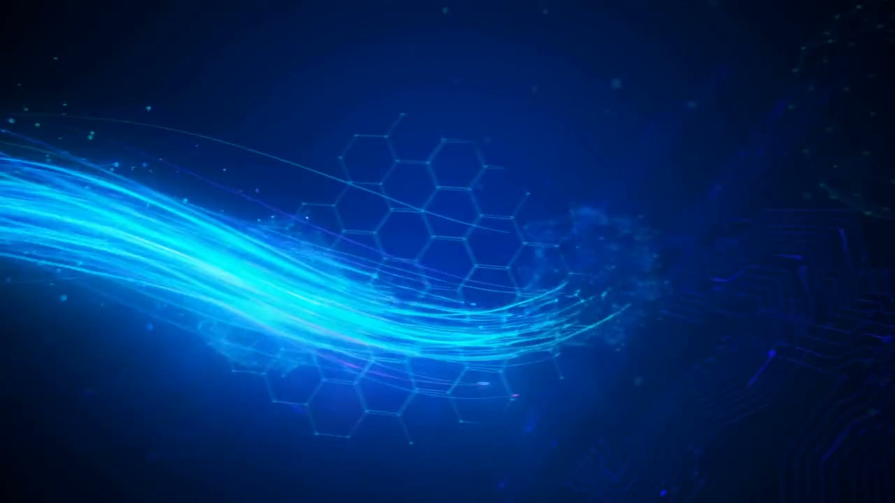 Visualisation d'un réseau de neurones lumineux en bleu profond — les solutions d'intelligence artificielle que PSICAN INC conçoit pour les entreprises
